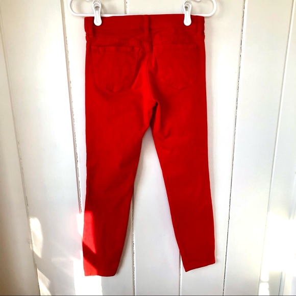 J CREW Orange/Red 9” High-Rise Toothpick Jeans - Picture 5 of 10